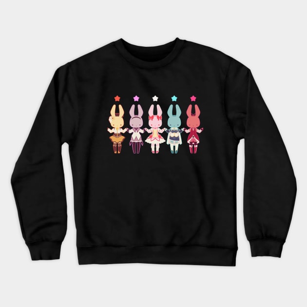 Puella Magi Bunny Magica Crewneck Sweatshirt by ninacubes